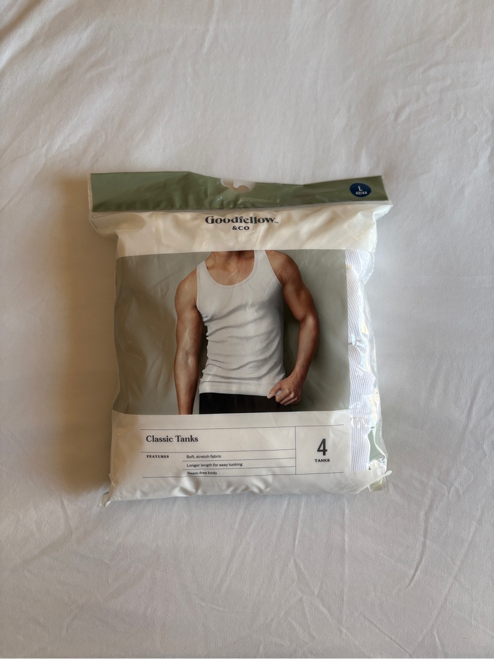 4 Pack White Goodfellow Tank Tops Basics Men Everyday